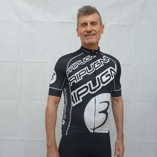 Radtrikot kurzarm Pro P4 schwarz