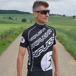 Radtrikot kurzarm Standard P4 schwarz